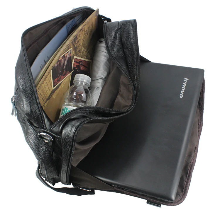 Fashion Multi-Function Full Grain Genuine Leather Travel Bag Men's Leather Luggage Travel Bag Duffle Bag Large Tote Weekend Bag 6