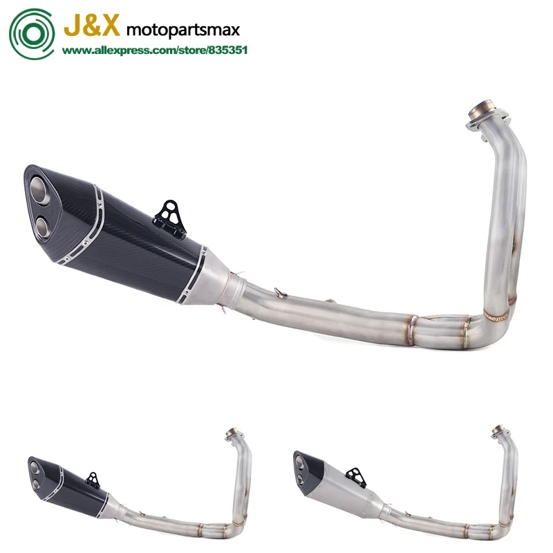 

Full System Slip On For kawasaki ER6N ER6F NINJA650R 2012-2016 Ninja650 Z650 Motorcycle Full Exhaust Muffler Middle Link Pipe