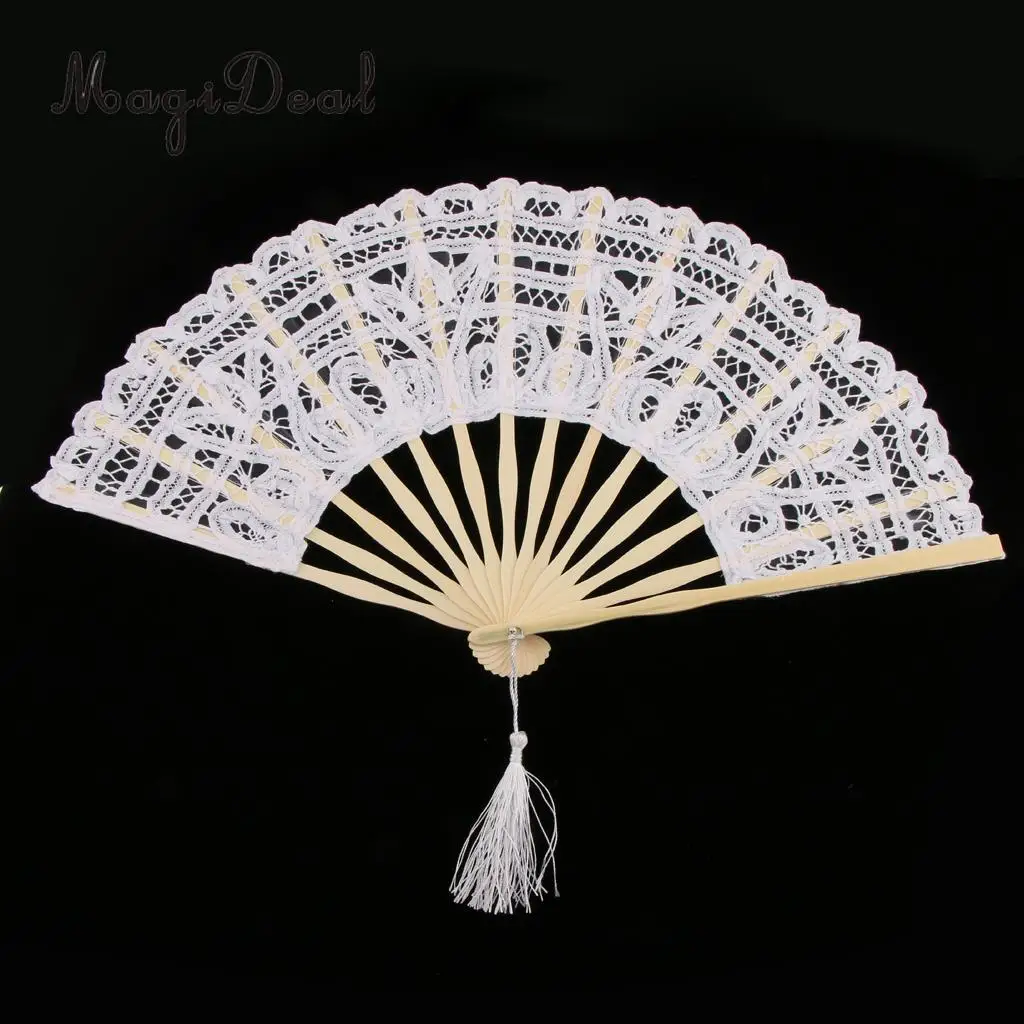 Classic Chinese Style Foldable Lace Fan Wedding Ceremony Photo Props Bridesmaid Gift