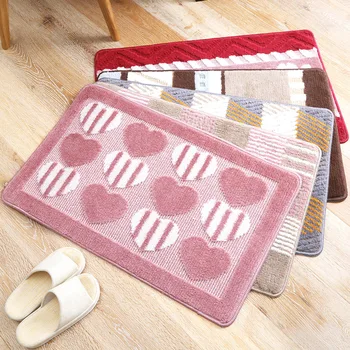 

Simple Style Bathroom Carpet Hall Bath Mat Polyester Bath Rug Mat For Toilet Carpet Bath Doormat Livingroom Carpets