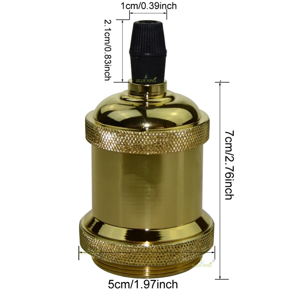 Медная лампа цоколь E27 античный ретро светильник держатель Цоколи Подвесная лампа адаптер светильник ing разъем потолочный светильник E27/E26