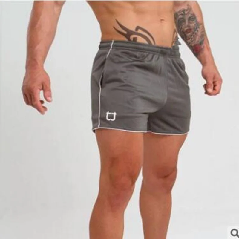 

2019 new men's running shorts men's sports shorts men's quick-drying stretch thin sports men's solid color shorts jogging fitnes
