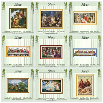 

Jesus Goddess Christ religious family painting counted print on canvas DMC 11CT 14CT Cross Stitch kit embroidery needlework sets