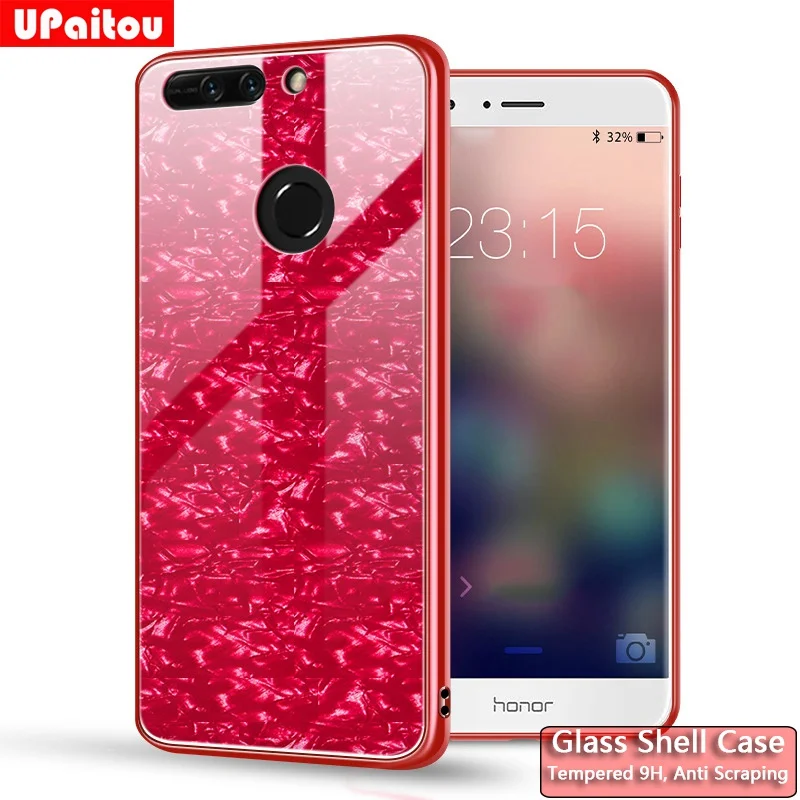 UPaitou Full Cover Tempered Glass Case for Huawei Honor 9 9N 9i Lite 8 Pro TPU Bumper 9H Hard Shell V9 9n |