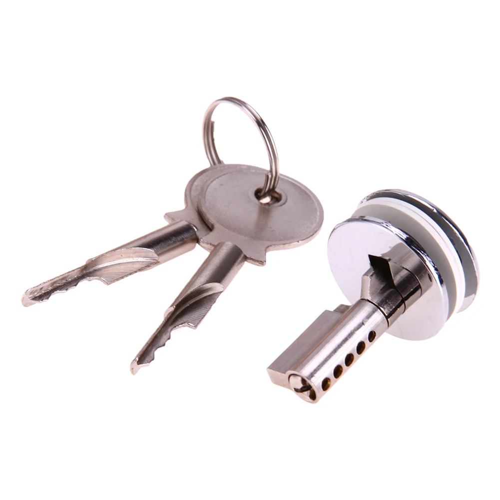 Jewelry Showcase Glass Lock Zinc Alloy Drawer Locks 16mm Hole Diameter