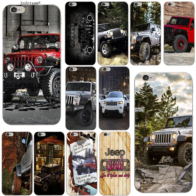 Jeeps Wrangler Soft TPU Phone Cases for iPhone 8 7 6 6S Plus X 5 5S SE