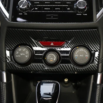 

Car Styling ABS Interior Front Dashboard Air Condition Button Switch Cover Trim 1pcs For Subaru Forester SK 2019