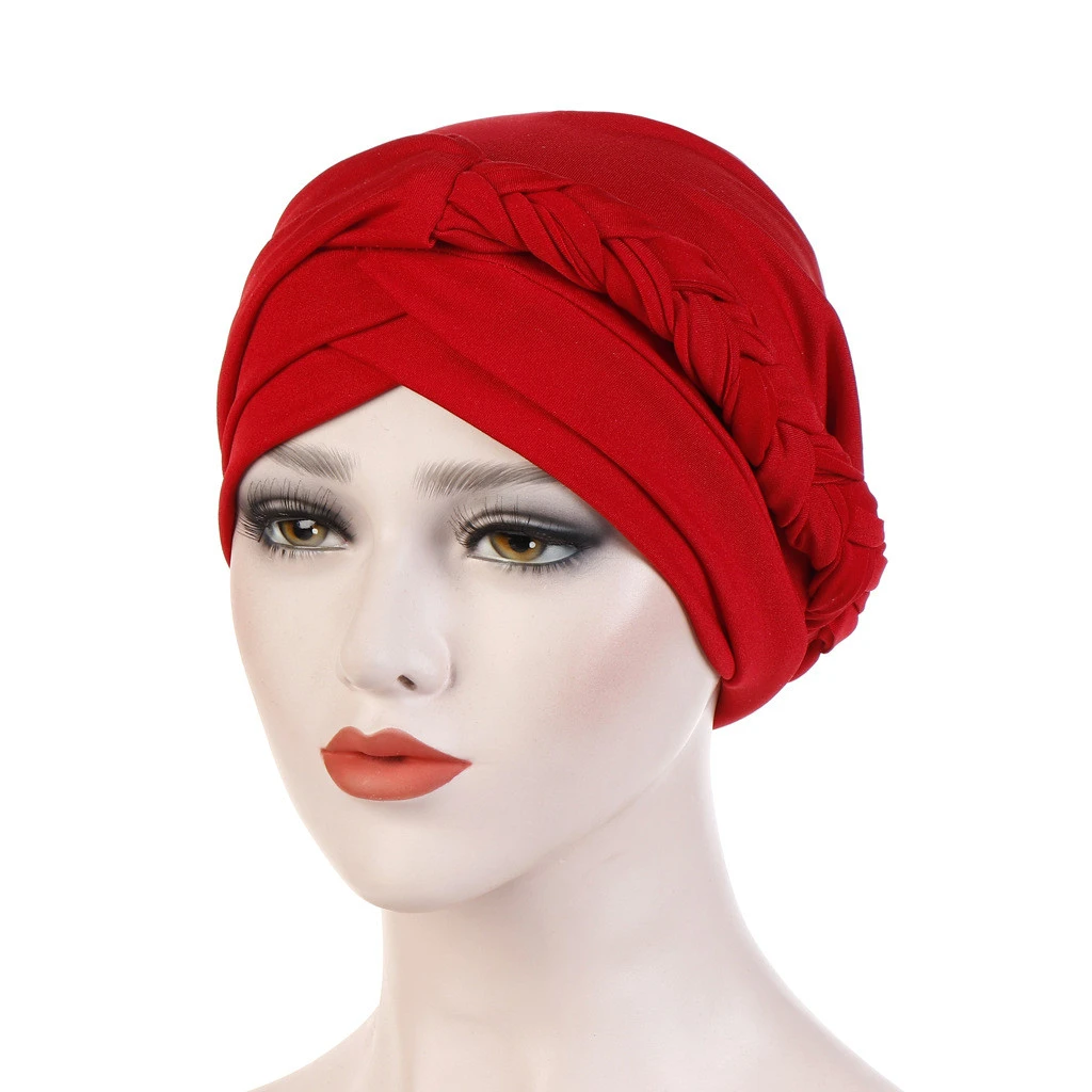 7 VIccoo Femmes Inde Turban Chapeau Bandeau Musulman Longue Queue Foulard Color/é G/éom/étrique Imprim/é Floral Africain Stretch Beanie Chemo Cap