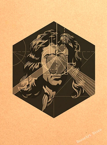 Newton Tesla Galileo Hawking холст живопись винтажная Настенная картина плакат из крафт