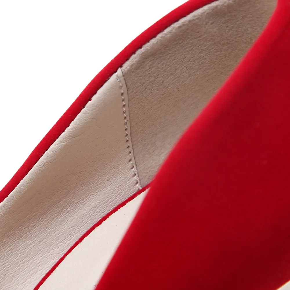 NIUFUNI/женские классические туфли-лодочки на платформе, на шпильке, без шнуровки модельные туфли на высоком каблуке для вечеринки и свадьбы женская обувь красного и черного цвета