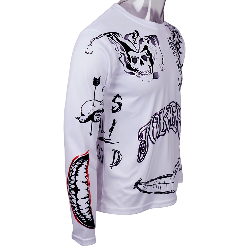 Suicide Squad Men's Compression T-Shirt Harley Quinn Joker Deadshot Raglan 3D Printed Long Sleeve Tops Tee Halloween Party Prop (11)