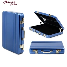 Новые Модные металлические Бизнес ID держатель для карт чемодан Бизнес банковской карты имя держатель для карт Чехол Органайзер Maison fabre