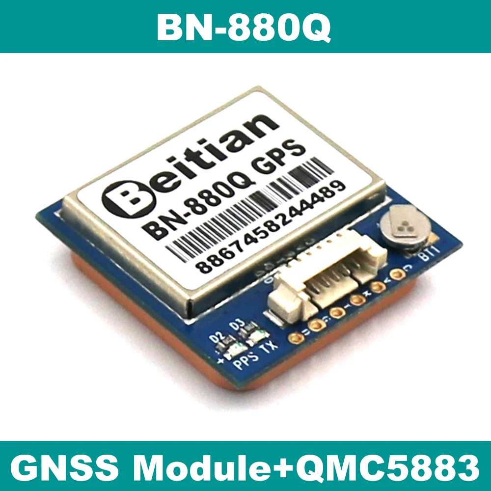 

BEITIAN compass QMC5883L AMP2.6/PIX4/PIXHAWK GNSS GPS GLONASS Dual flight control GPS module BN-880Q