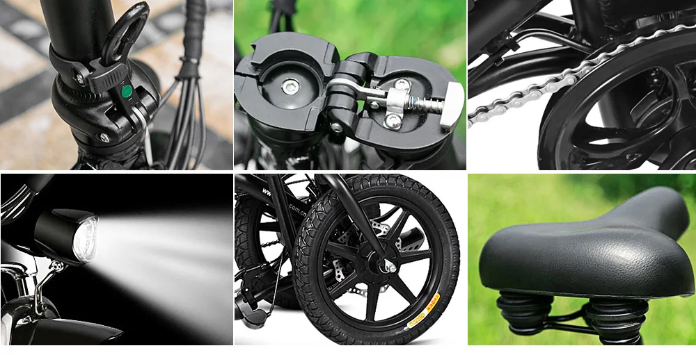 Perfect FIIDO D1 7.8AH 10.4AH Folding Electric Bicycle Battery Mini Aluminum Alloy Smart Electric Bike Moped Bicycle EU Plug BLACK White 11