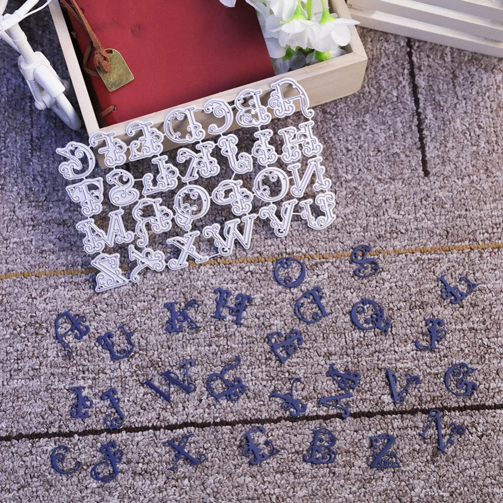 letter alphabet metal cutting dies for scrapbooking stencil craft
