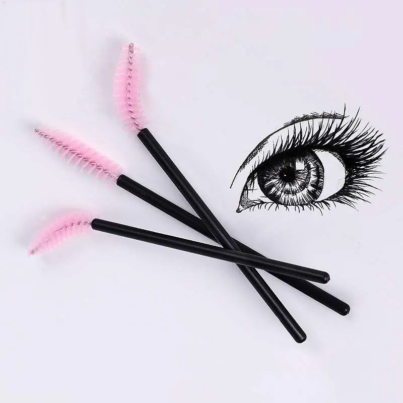 50Pcs Eyelash brushes Disposable color eyelash brush/inclined eyebrow