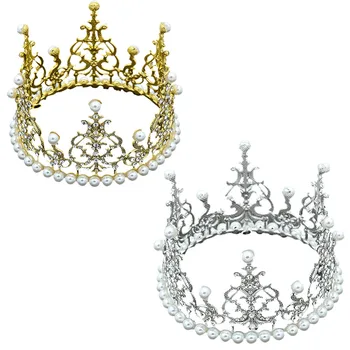 

New 1pc Environmental Protection Headdress Children's Birthday Hair Accessories Kids Crown Bridal Jewelry Wedding Pearl