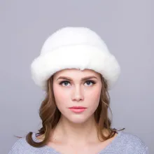 Зимняя женская шапка в рыбацком стиле из натурального меха норки, регулируемый размер, однотонные береты, шапки, аксессуары, складная шапка, модные дикие вечерние шапки
