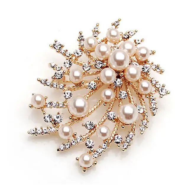 

Pearl flower brooch New pin chain.scarves buckle ring corsage
