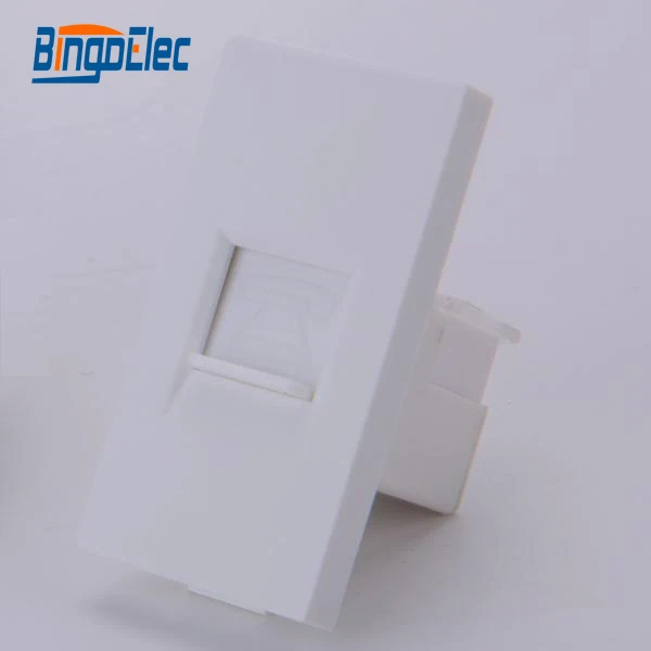 

Hot Sale Wall Socket Bingoelec CE certification UK/EU Standard DIY Free Combination 1/2 Telphone Nocket Part White, No frame