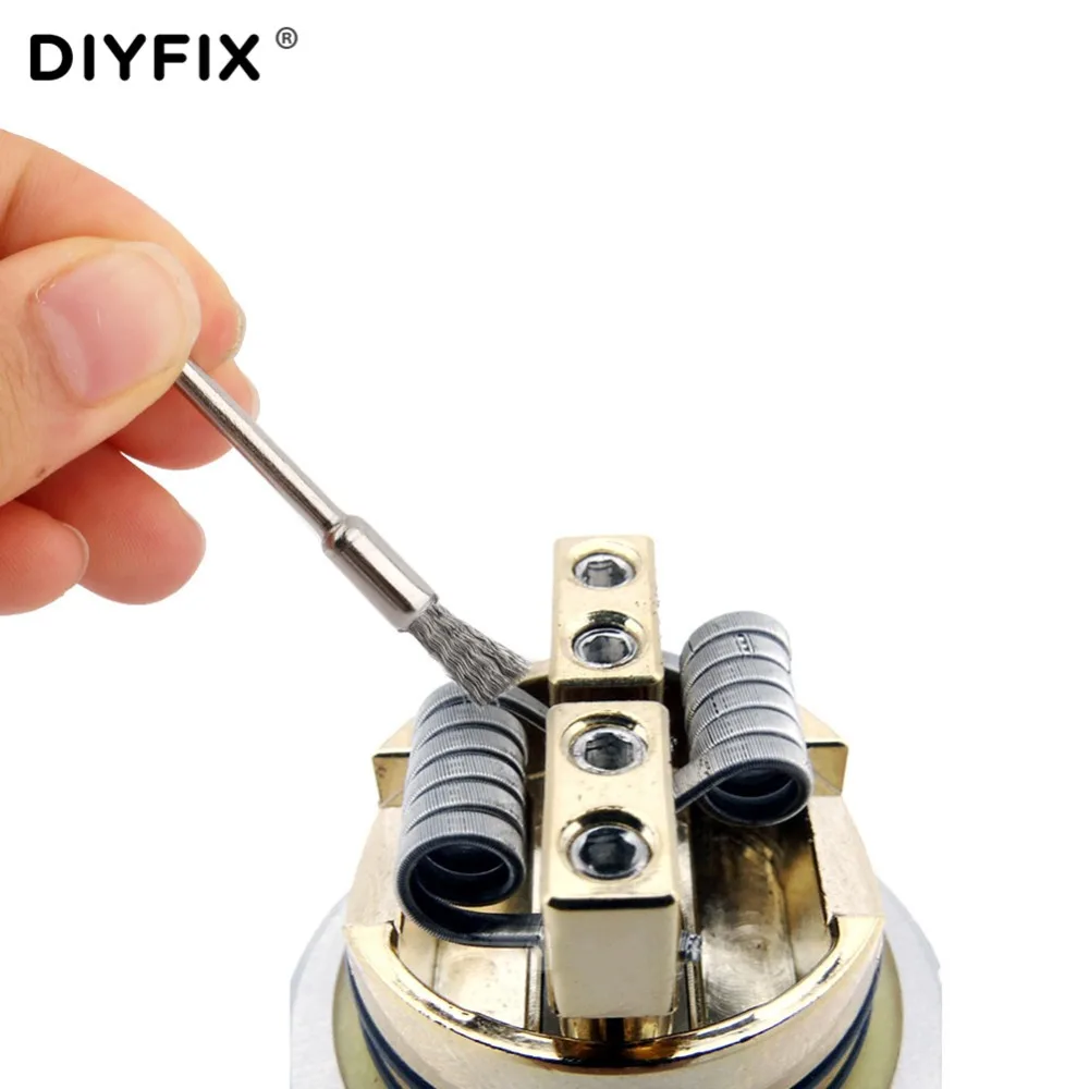 DIYFIX 5 см RDA Чистящая Щетка аксессуары для электронных сигарет распылитель бак нагревательный провод катушки Чистый инструмент для RDA РБА rdta