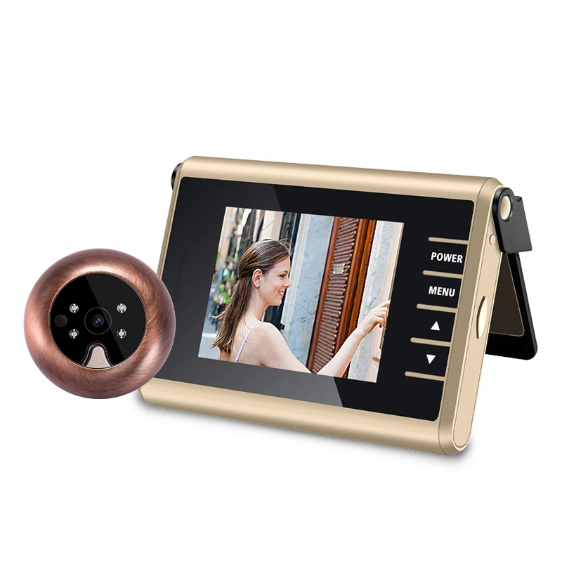 

Free Shipping D12 3.0inch Night Vision Wireless Digital Peephole Viewer 1.0 Mega pixels Video/Photo Recording Doorbell Intercom