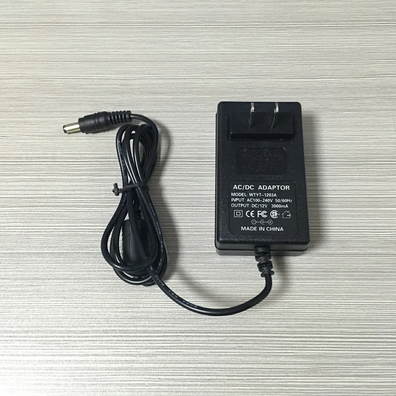 

1Pcs AC 100-240V DC 12V 3000mA EU US Plug for Battery Charger Adapter 12V 3A Power Adapter Free Shipping