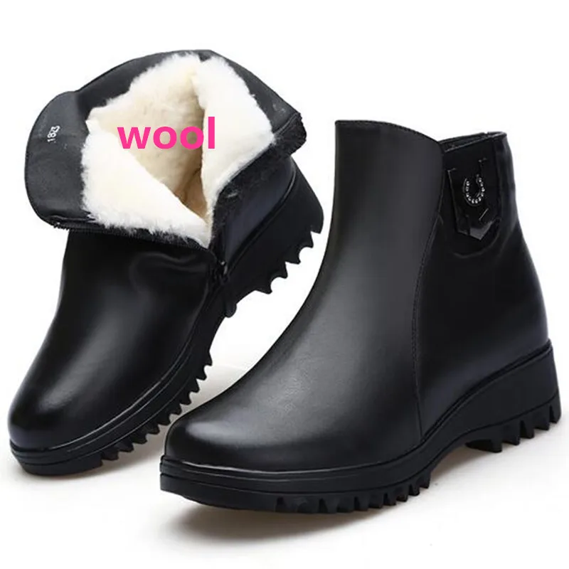 

ZXRYXGS Brand Boots for Women Snow Boots 2018 Newest Comfort Warm Wool Shoes Winter Women Boots Non-slip Genuine Leather Boots