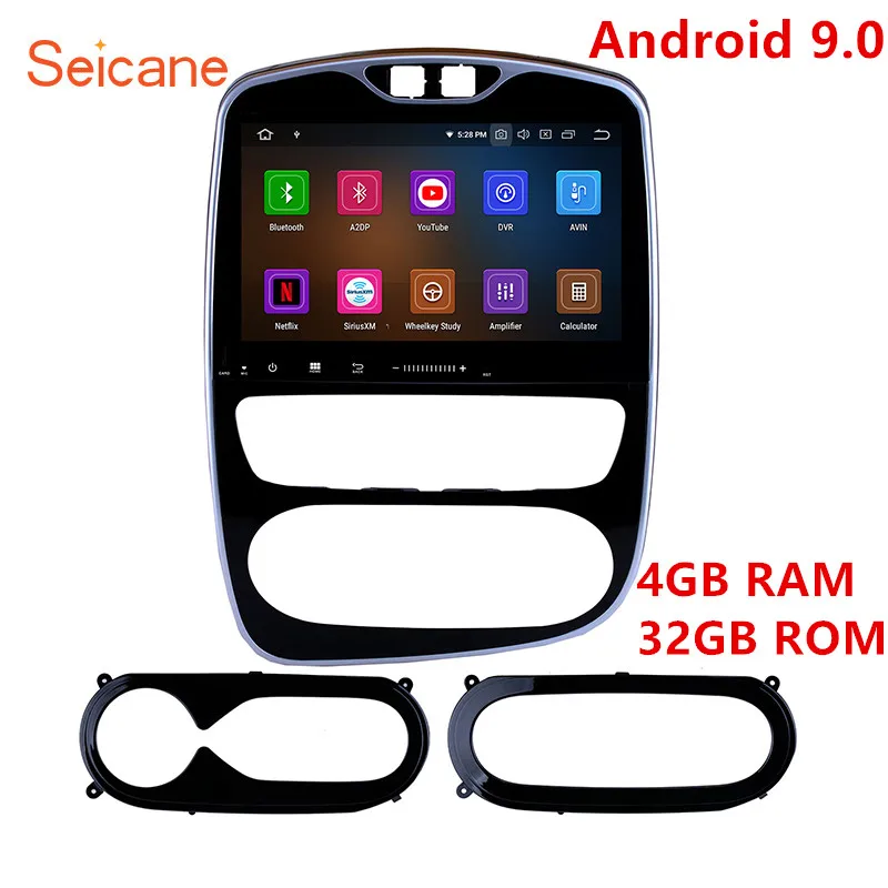 

Seicane 10.1" Android 9.0 Car GPS Stereo For Renault Clio Digital/Analog (AT) 2016 2017 2018 Auto Radio FM RDS WiFi Navigation