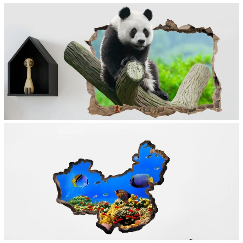 3D Self Adhesive Cartoon PVC Wall Stickers Bedroom Decor Wallpaper