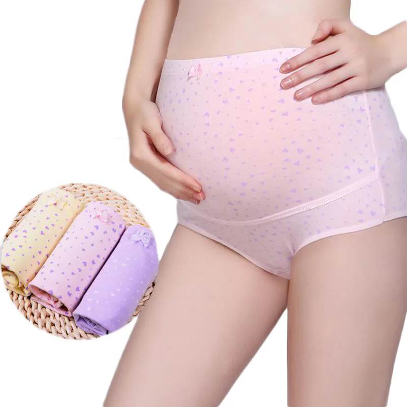 Breathable High Quality Pregnant Women's Maternity Panties Dots Print Adjustable Brief For Pregnancy Underwear 3pcs/lot Breathable High Quality Pregnant Women's Maternity Panties Dots Print Adjustable Brief For Pregnancy Underwear 3pcs/lot