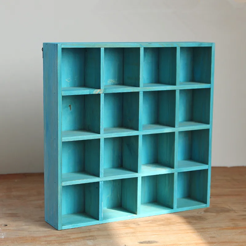Zakka Kotak Kayu Retro Besar Enam Belas Kisi Rumah Furnishing Dinding 16 Kisi Lemari Display Dinding Wall Cabinet Wall Display Cabinetswall Box Aliexpress