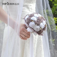 TOPQUEEN F2-A Свадебные цветы для невесты букет для невесты букеты из искусственных цветов для девушки Шелковый букет цветов