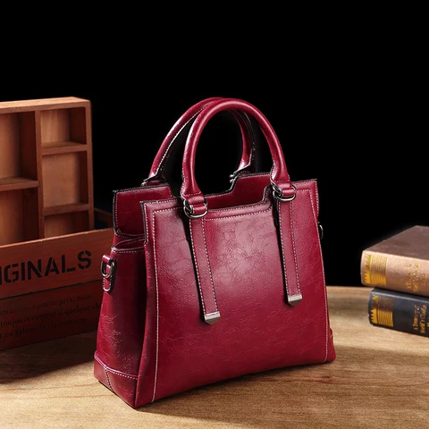 Bolsa de Couro Genuíno das Senhoras Bolsa de Luxo Designer de Couro Original para Mulheres Senhoras do Vintage Famosa Marca Bolsa Tote Feminino T63