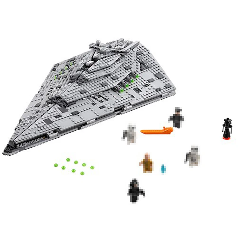 

Lepin 05131 The First order Star Model Destroyer Set 1585PCS Genuine Star Plan Series 75190 Building Blocks Bricks Toys DIY Gift