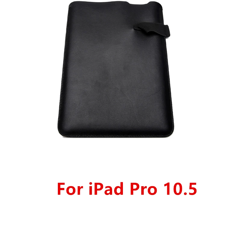 Для iPad 9,7 чехол из искусственной кожи чехол для планшета сумка для iPad Air 2 1 чехол с карандашом слот для iPad Pro 10,5 12,9 - Цвет: Black 10.5
