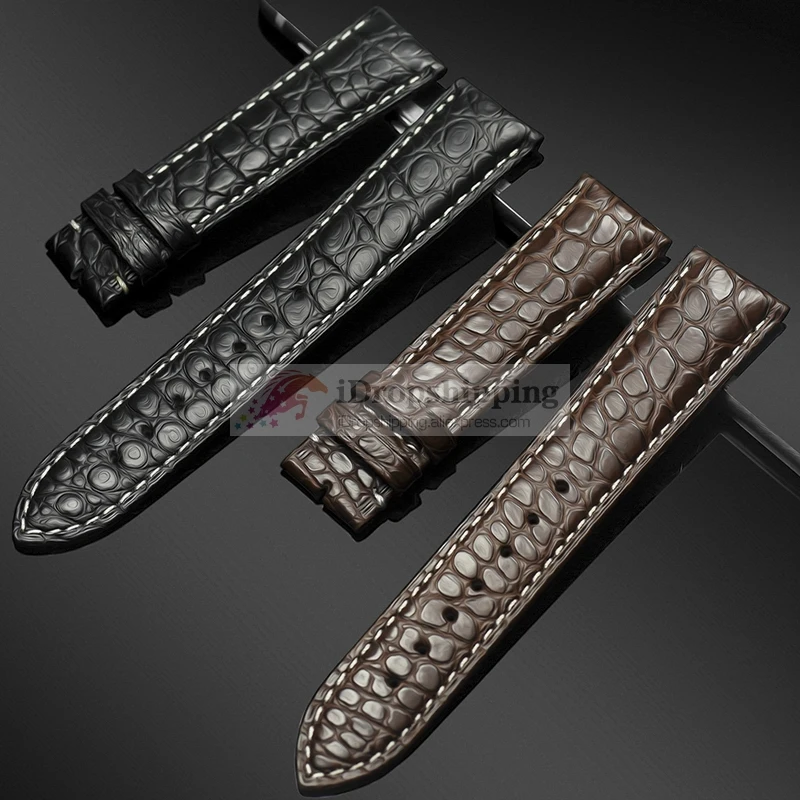 

Customized Watch Strap Double Side Crocodile Watchbands Handmade for You Custom Replacement Luxury Alligator Watch Band EE20
