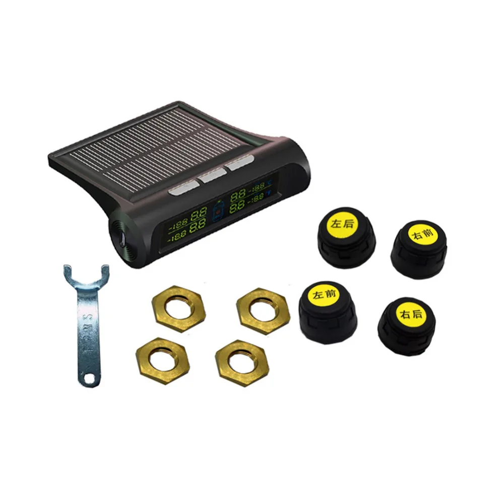 IZTOSS Car Wireless Tire Tyre Pressure Monitoring System Solar Power font b TPMS b font LCD