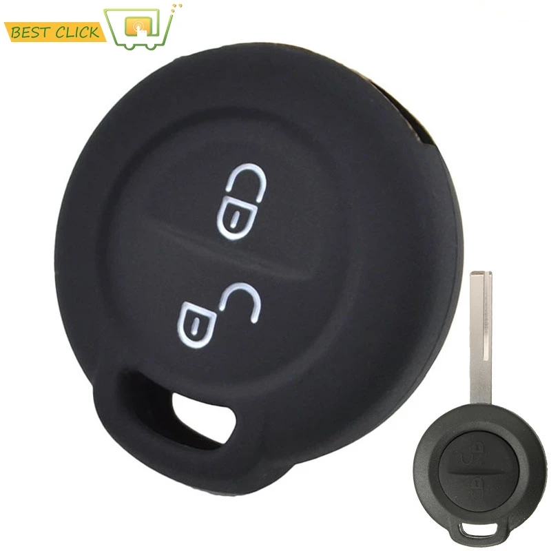 Силиконовый чехол для ключей от машины Benz Smart Forfour City Fortwo Roadster Cover Keyless Remote Fob Shell