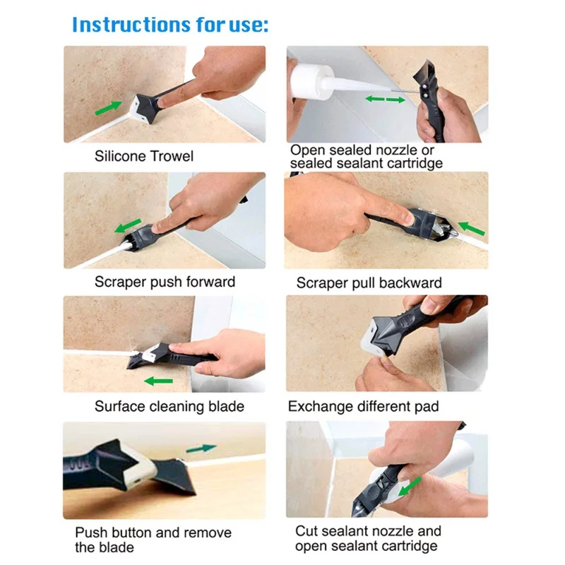 Sealant Finishing Cleaning Kit Silicone Scraper Caulking Grouting Tool Kitchen window cleaner scrapers set drop ship
