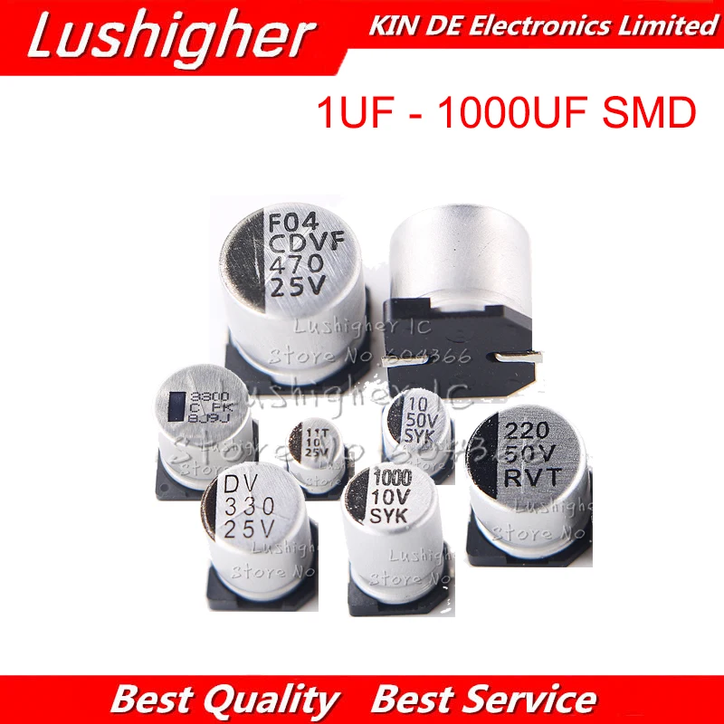 10 шт., алюминиевая крышка, 25В 470 мкФ Размер 10 x10.5mm SMD 25V470UF 1 мкФ-1000 мкФ, алюминиевая крышка, 25В 470 мкФ 16V 3300 мкФ 10V 2200 мкФ 220 мкФ Алюминий электролитический конденсатор с алюминиевой крышкой