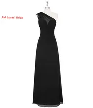 Black 2017 Straight Evening Dresses One Shoulder Formal Gowns For Wedding Party Dress Communion Plus Size Custom Made