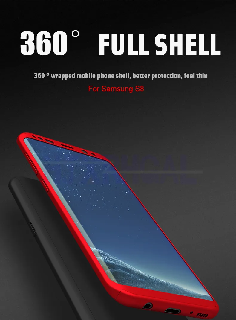 360 градусов противоударный чехол для samsung Galaxy S7 S7 край S8 S9 Plus Note 8 защитный чехол для samsung A3 A5 A7