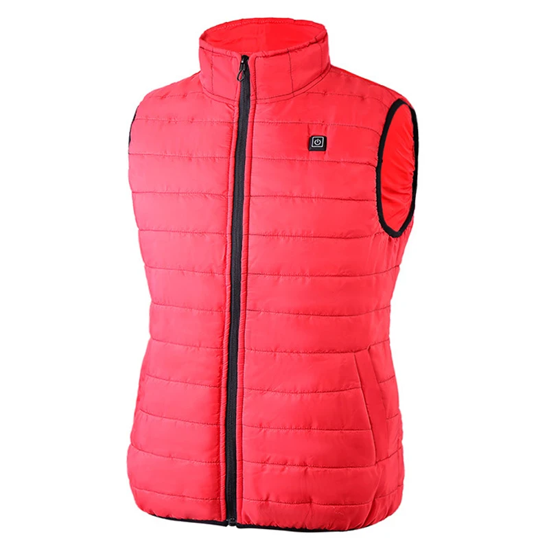 ZYNNEVA открытый жилет с электроподогревом для женщин тепловое Отопление пуховик походный жилет Fever хлопок женские пальто GC1201 - Цвет: Red(Single Switch)