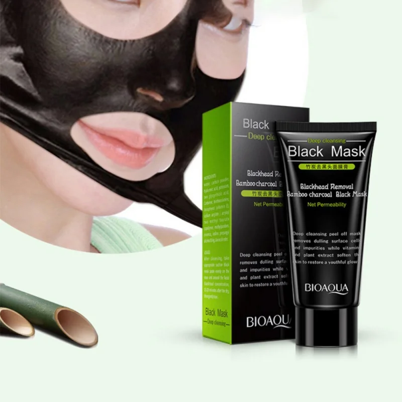 

Black Head Remove Shrink Pores Natural Bamboo Charcoal Mask Blackhead Purifying Peel Off Black Face Mask For Dropshipping