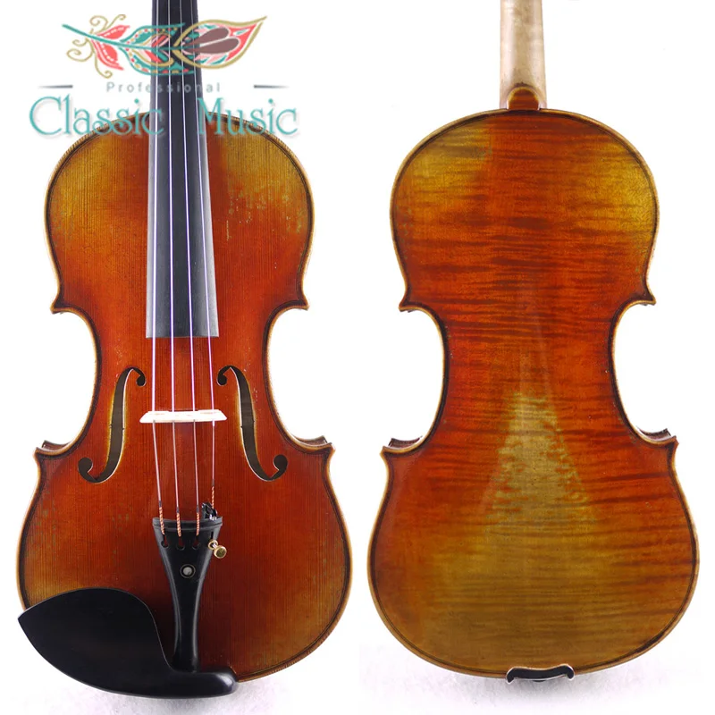 

Handmade Oil Varnish,European Spruce,No1554.Antonio Stradivari"Votti"1709 Master Violin,Powerful sound,Great setup