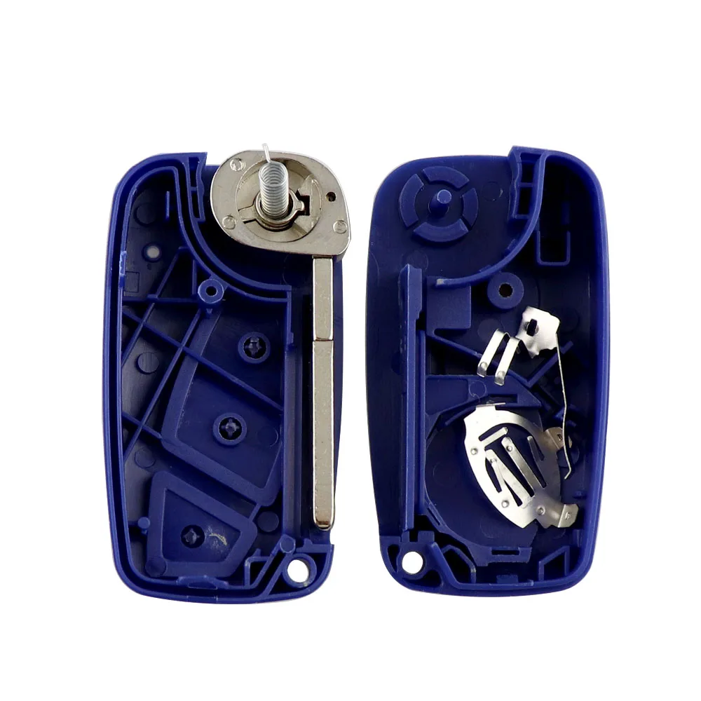 Keyforkesscustodia a 3 pulsanti pieghevole pieghevole a distanza per auto chiave Shell Cover per Fiat 500 Panda EVO Idea Punto Ducato Stilo Doblo Bravo belgio -