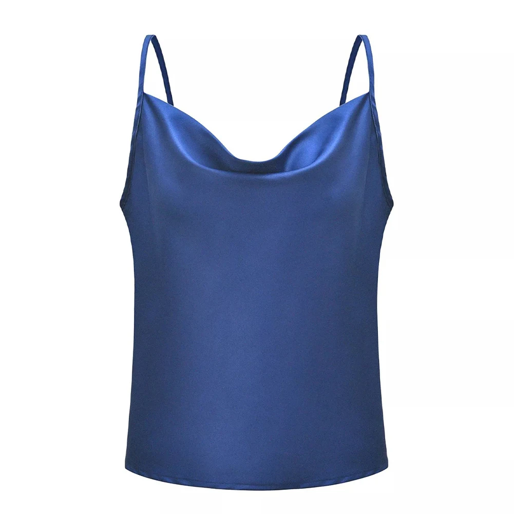 

Chiffon Women Vest Tops Club V-neck Loose Dating Casual Summer Ladies Spaghetti Strap Sexy Party Fashion
