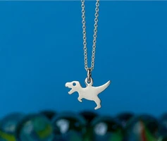 Ромашки цельное Новое модное женское ожерелье с животными T Rex подвесками в форме