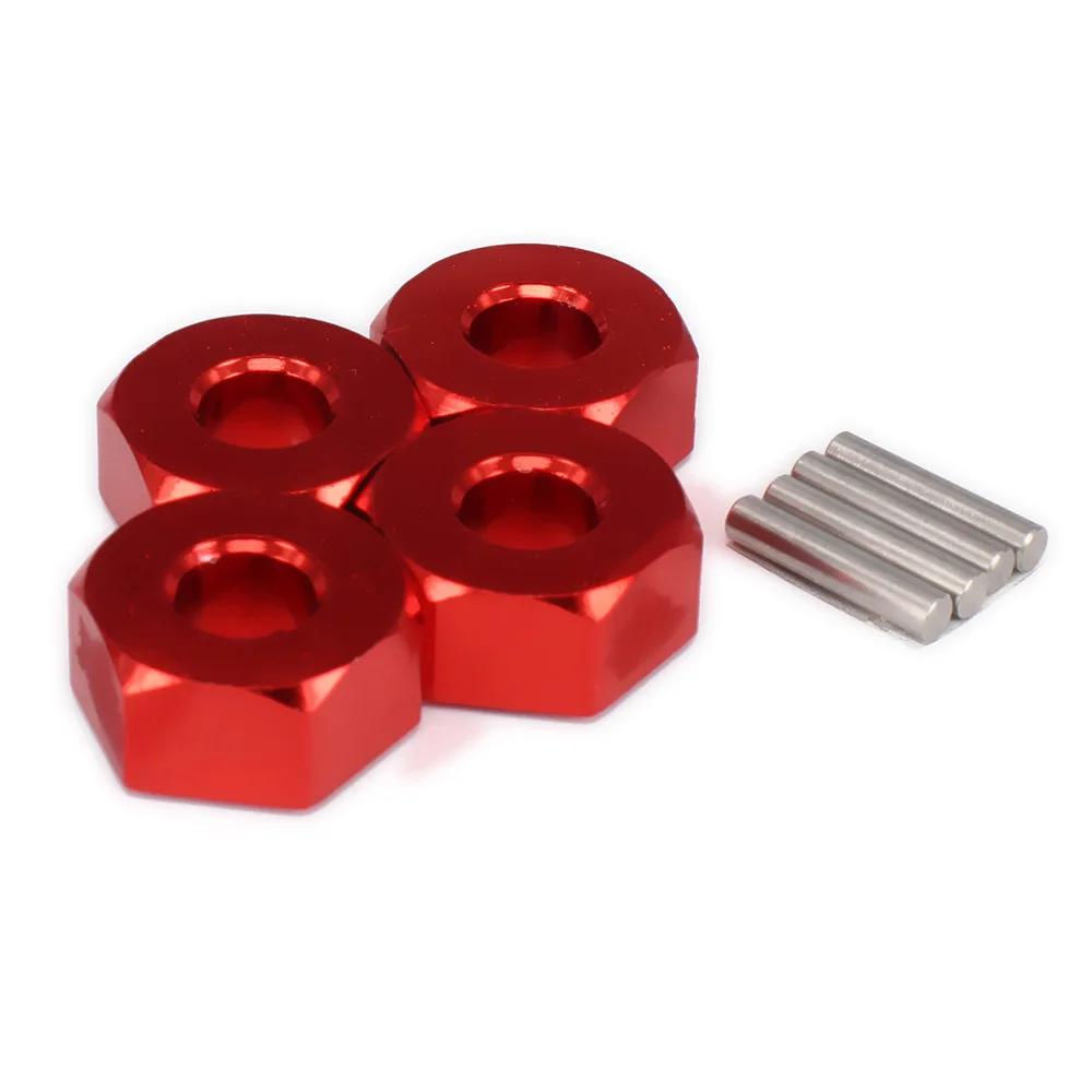 

4PCS M12 12mm Drive Wheel Hub Hex Adapter for 1/10 RC Model Car buggy truck Parts HSP Axial HPI Traxxas Himoto 5.5mm Alloy Toy
